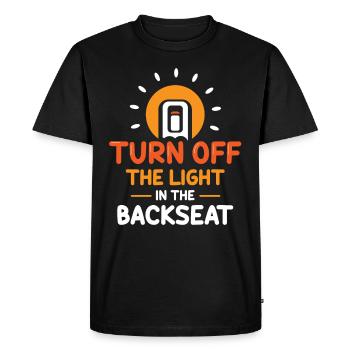 Éteins la lumière sur le siège arrière Papa Papa - T-shirt Premium bio Homme - noir - Devant - Nico (187cm)