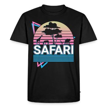 Safari Rétro Cadeau - T-shirt Premium bio Homme - noir - Devant - Nico (187cm)