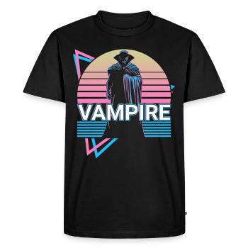 Vampire Halloween Bloodsucker Retro Cadeau - T-shirt Premium bio Homme - noir - Devant - Nico (187cm)