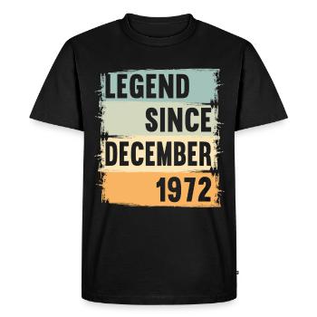 Né en décembre 1972 50 ans 50s 50e anniversaire - T-shirt Premium bio Homme - noir - Devant - Nico (187cm)