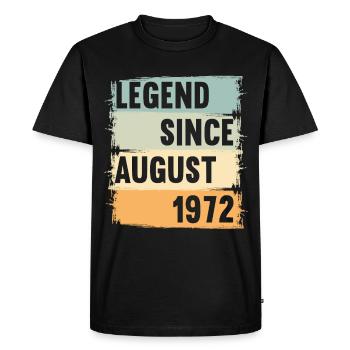 Né en août 1972 50 ans 50s 50e anniversaire - T-shirt Premium bio Homme - noir - Devant - Nico (187cm)