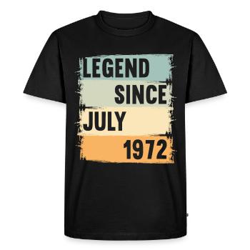 Né en juillet 1972 50 ans 50s 50e anniversaire - T-shirt Premium bio Homme - noir - Devant - Nico (187cm)