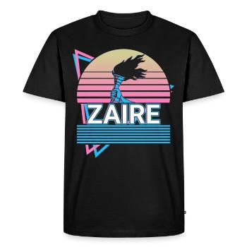 Zaire Congo CongoLese Retro Gift - Men's Premium Organic T-Shirt - black - Front - Nico (187cm)