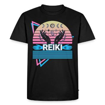 Don de guérison spirituelle de guérisseur Reiki - T-shirt Premium bio Homme - noir - Devant - Nico (187cm)