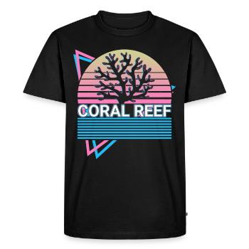 Cadeau rétro De récif corallien - T-shirt Premium bio Homme - noir - Devant - Nico (187cm)