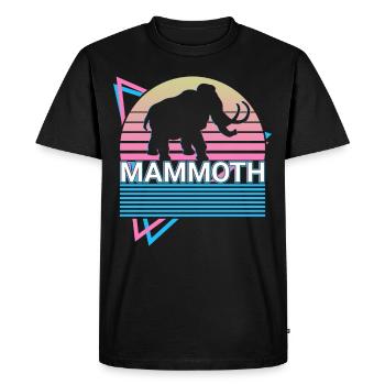 Mammut Elephant Retro Gift - Men's Premium Organic T-Shirt - black - Front - Nico (187cm)