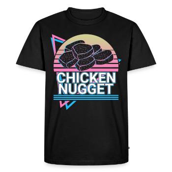 Nugget de poulet Retro Cadeau - T-shirt Premium bio Homme - noir - Devant - Nico (187cm)