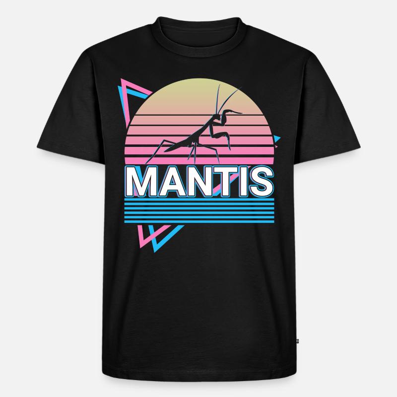 Gottesanbeterin Gottesanbeterin Retro Geschenk - Männer Premium Bio T-Shirt - Schwarz
