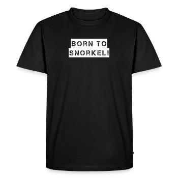 Plongée - Né pour faire de la plongée avec tuba - T-shirt Premium bio Homme - noir - Devant - Nico (187cm)