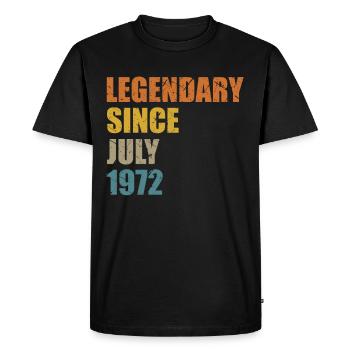 Né en juillet 1972 50 ans 50s 50e anniversaire - T-shirt Premium bio Homme - noir - Devant - Nico (187cm)