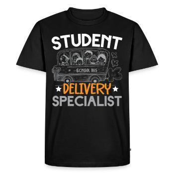 Student Delivery Specialist School Bus Driver - Men's Premium Organic T-Shirt - black - Front - Nico (187cm)