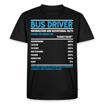 Student Delivery Specialist School Bus Driver - Men's Premium Organic T-Shirt - black - Front - Nico (187cm)