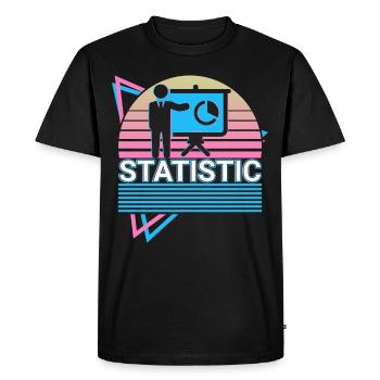Statistician Statistician Retro Gift - Men's Premium Organic T-Shirt - black - Front - Nico (187cm)