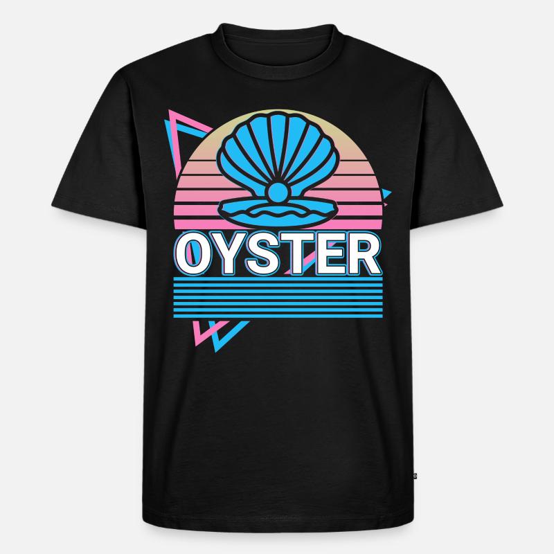 Austernperlenschale Retro Geschenk - Männer Premium Bio T-Shirt - Schwarz