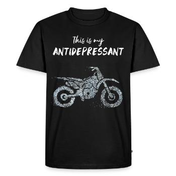 Moto MotoCycliste Motard Motard - T-shirt Premium bio Homme - noir - Devant - Nico (187cm)