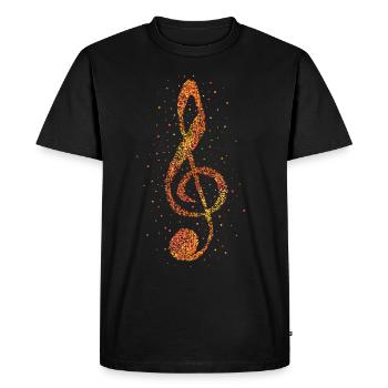 Score key Musician Choir Musikverein - Men's Premium Organic T-Shirt - black - Front - Nico (187cm)