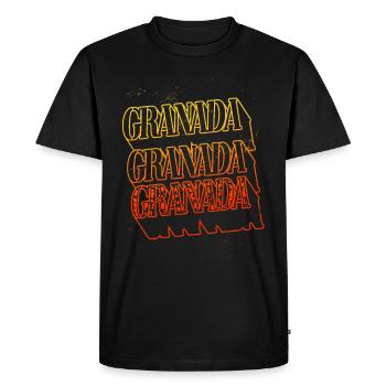 Granada Spain City Skyline Home Font - Men's Premium Organic T-Shirt - black - Front - Nico (187cm)