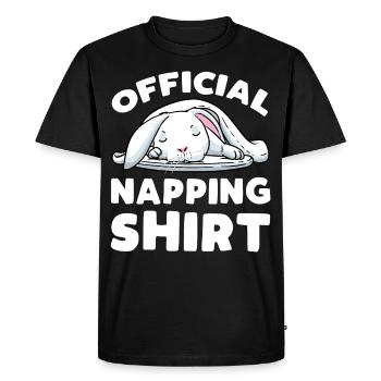 White Rabbit Rabbit - Men's Premium Organic T-Shirt - black - Front - Nico (187cm)