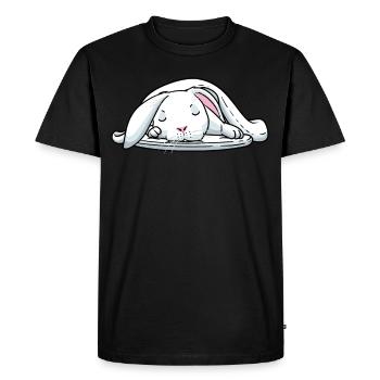 White Rabbit Sleeping Rabbit Tired - Men's Premium Organic T-Shirt - black - Front - Nico (187cm)