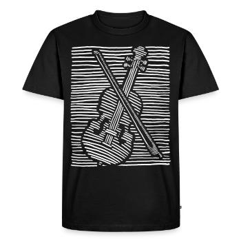 Violon Violon Instrument à cordes Alto - T-shirt Premium bio Homme - noir - Devant - Nico (187cm)
