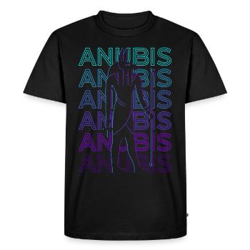 Anubis Dieu égyptien Egypte ancienne Retro Gesche - T-shirt Premium bio Homme - noir - Devant - Nico (187cm)
