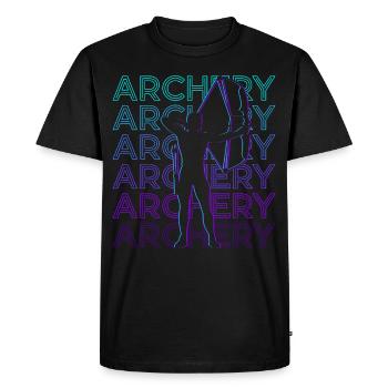 Archery Archer Retro Gift - Men's Premium Organic T-Shirt - black - Front - Nico (187cm)