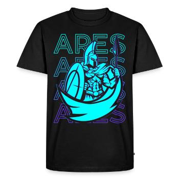 Ares Greek God War Rétro Cadeau - T-shirt Premium bio Homme - noir - Devant - Nico (187cm)