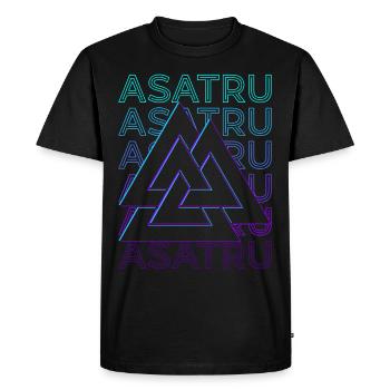 Asatru Norse Mythology Norse Paganism H - Men's Premium Organic T-Shirt - black - Front - Nico (187cm)