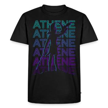 Athéna Athéna Déesse antique Mythologie grecque - T-shirt Premium bio Homme - noir - Devant - Nico (187cm)