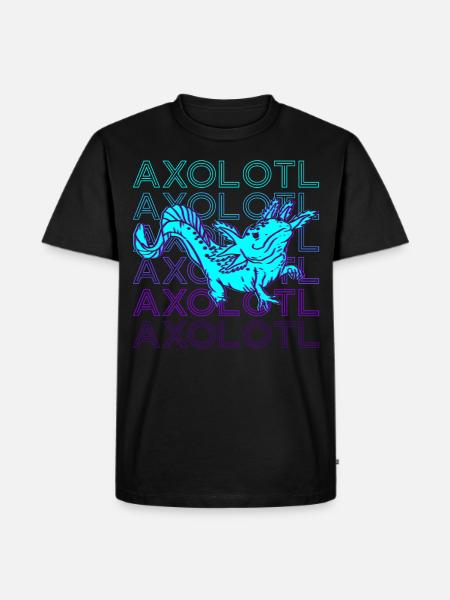 Axolotl Retro Gift - Men's Premium Organic T-Shirt - black