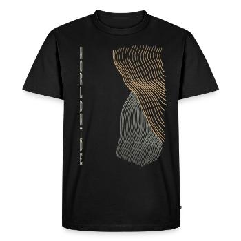 Worldwide Lines Art - Men's Premium Organic T-Shirt - black - Front - Nico (187cm)