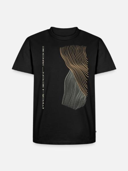 Worldwide Lines Art - Men's Premium Organic T-Shirt - black