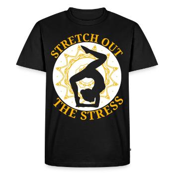 Les vrais hommes font du yoga amoureux de la méditation Exercice de remise en forme - T-shirt Premium bio Homme - noir - Devant - Nico (187cm)