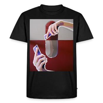 SELFIE, 2018 par massimiliano sbrescia - T-shirt Premium bio Homme - noir - Devant - Nico (187cm)
