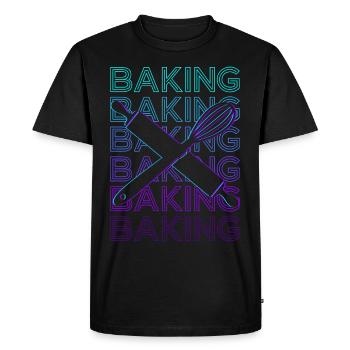 Baking Baker Baking Retro Gift - Men's Premium Organic T-Shirt - black - Front - Nico (187cm)