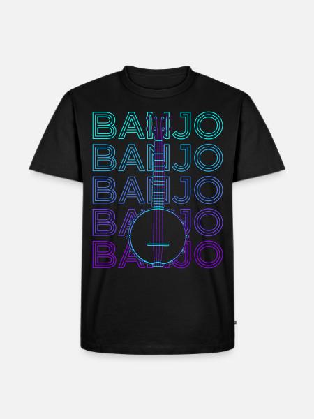 Banjo Guitar Retro Gift - Men's Premium Organic T-Shirt - black