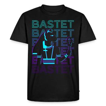 Bastet Déesse égyptienne Chat égyptien Ancient Aeg - T-shirt Premium bio Homme - noir - Devant - Nico (187cm)