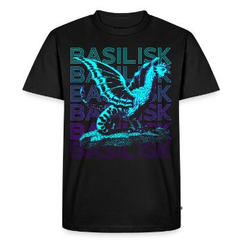 Basilisk Retro Cadeau - T-shirt Premium bio Homme - noir - Devant - Nico (187cm)