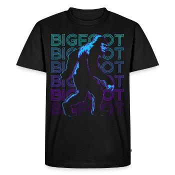 Bigfoot Sasquatch Cadeau Rétro - T-shirt Premium bio Homme - noir - Devant - Nico (187cm)