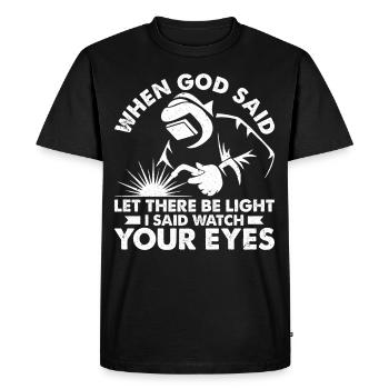 Funny Welder Welder Gift - Men's Premium Organic T-Shirt - black - Front - Nico (187cm)