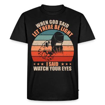 Funny Welder Welder Gift - Men's Premium Organic T-Shirt - black - Front - Nico (187cm)