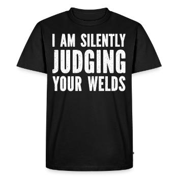 Funny Welder Welder Gift - Men's Premium Organic T-Shirt - black - Front - Nico (187cm)