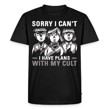 Funny Cult Occult Gift - Men's Premium Organic T-Shirt - black - Front - Nico (187cm)
