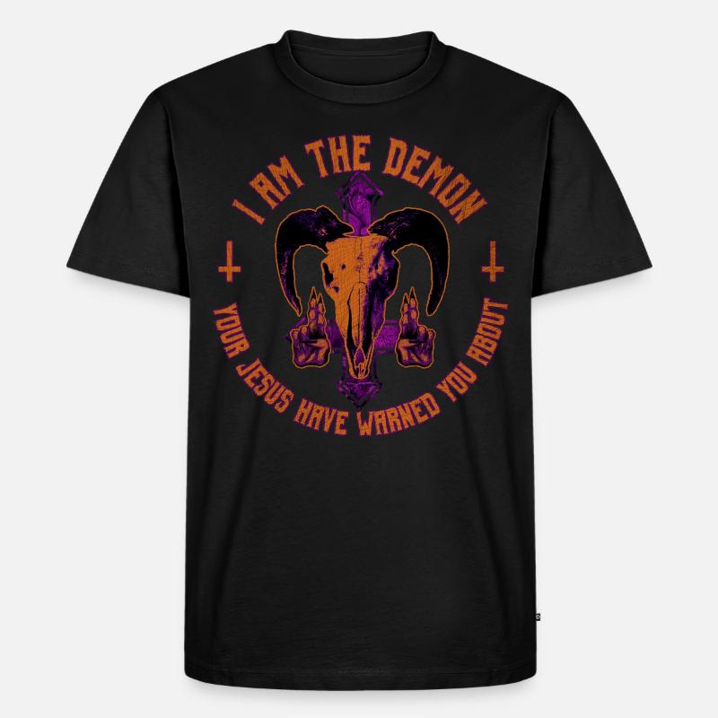 Baphomet-Geschenk - Männer Premium Bio T-Shirt - Schwarz