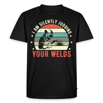 Funny Welder Welder Gift - Men's Premium Organic T-Shirt - black - Front - Nico (187cm)