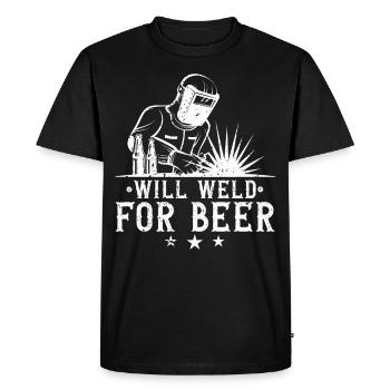 Funny Welder Welder Gift - Men's Premium Organic T-Shirt - black - Front - Nico (187cm)