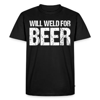 Funny Welder Welder Gift - Men's Premium Organic T-Shirt - black - Front - Nico (187cm)