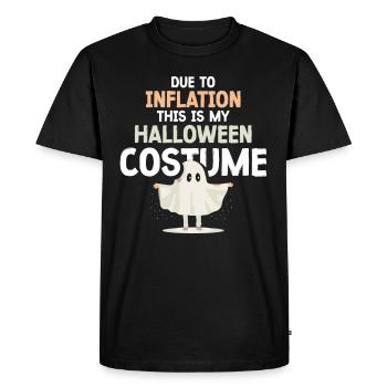 Because of Inflation Is This My Halloween Costume - Men's Premium Organic T-Shirt - black - Front - Nico (187cm)