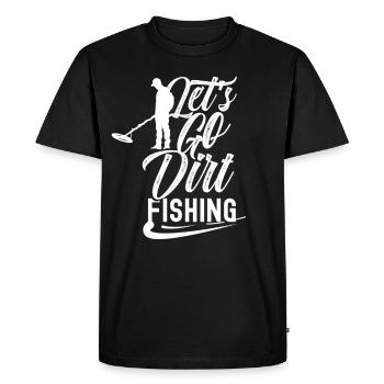 Allons à la pêche à la saleté Détection de métaux - T-shirt Premium bio Homme - noir - Devant - Nico (187cm)
