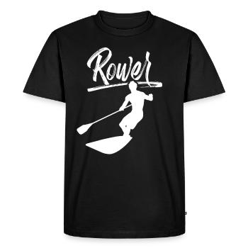Rowing Rowing Rowing Boat Rowing Rowing - Men's Premium Organic T-Shirt - black - Front - Nico (187cm)